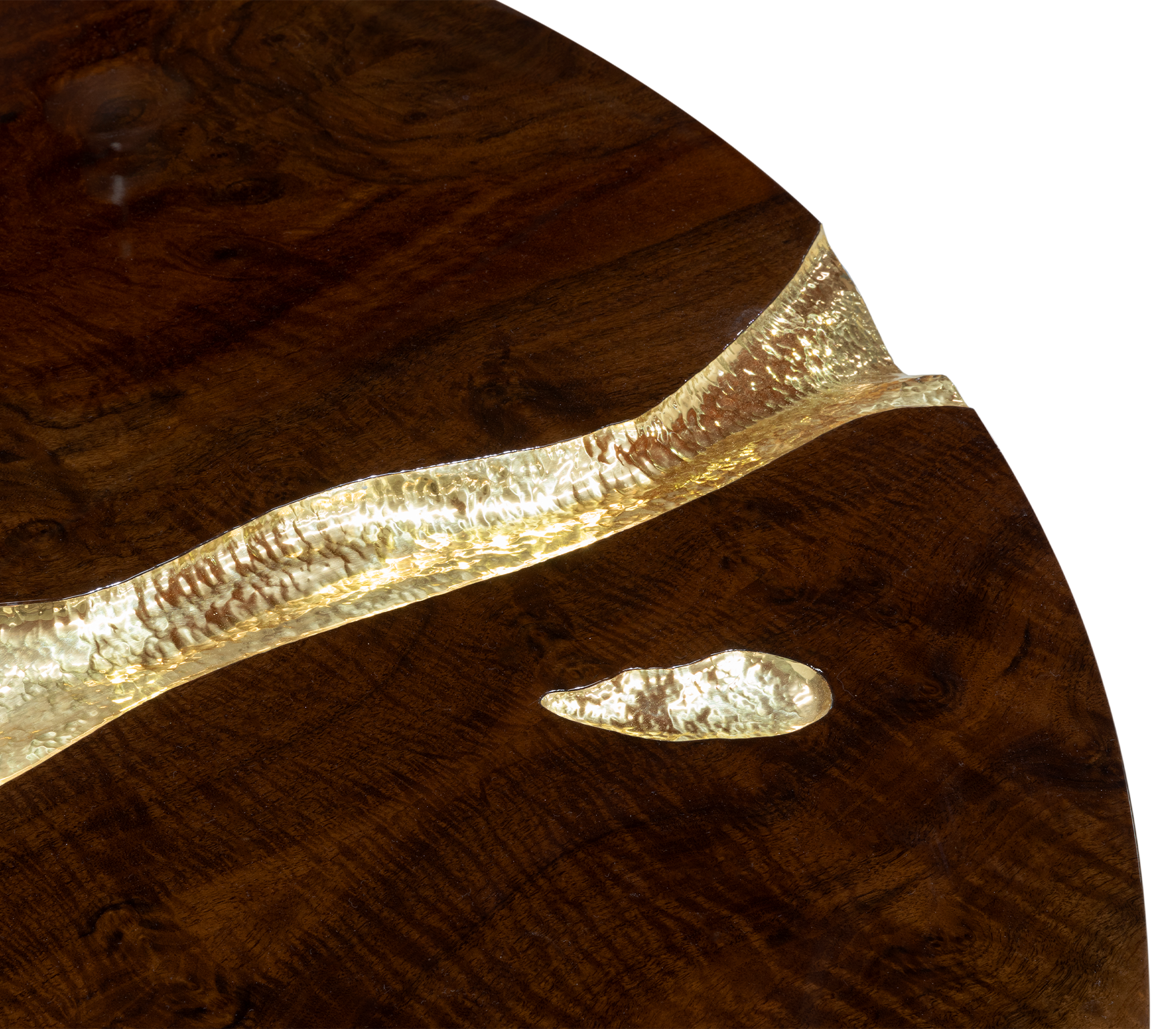 Empire Round Luxury Brass Inlay Dining Table