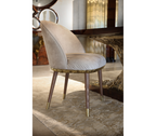 Imperfectio Hammered Brass Textured Velvet Dining Chair