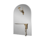 Lumiere Consoles Victorian Cast Brass Mirror Entryways Cabinet Table