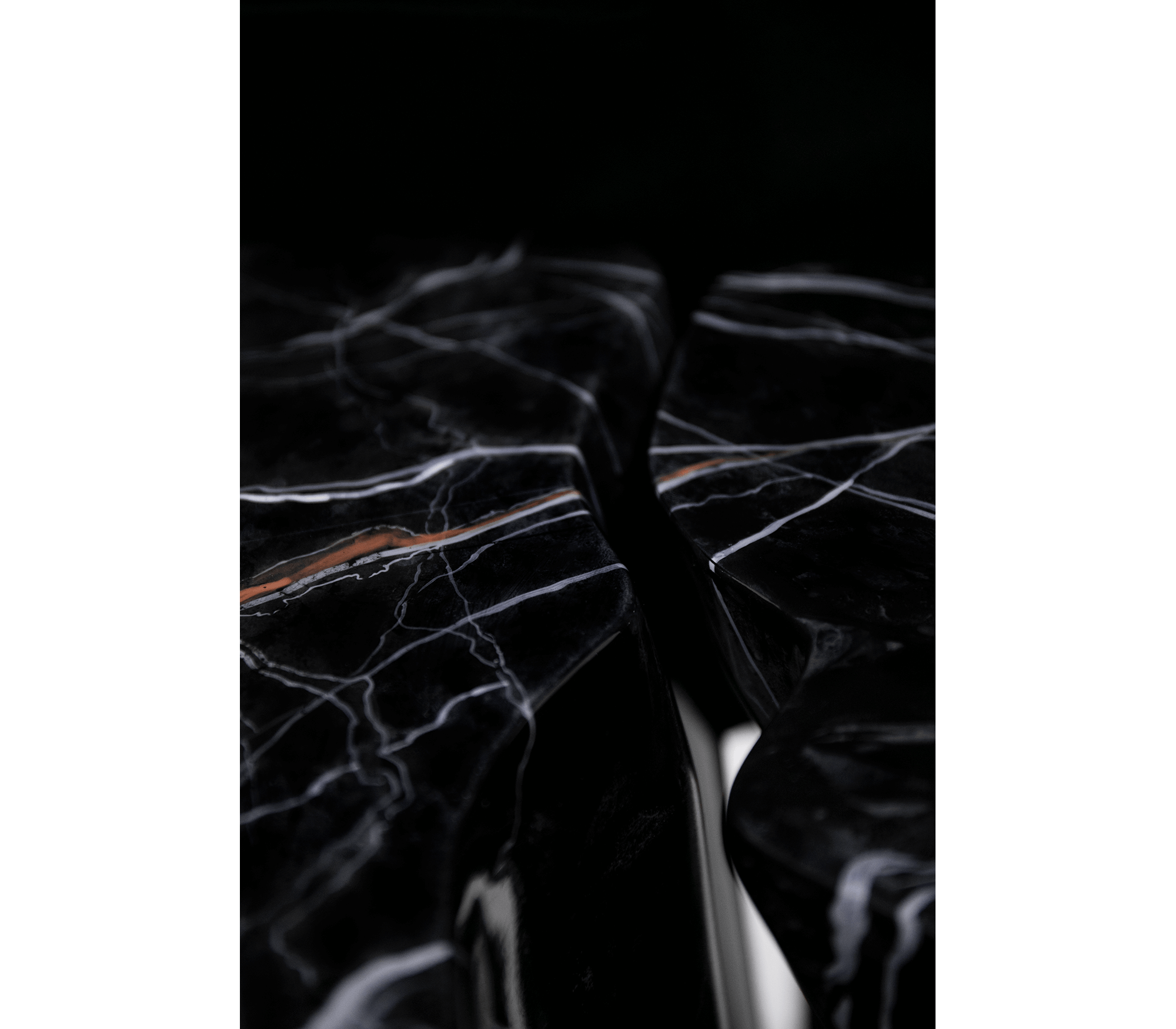 Monochrome Consoles Fluid Sculptural Resin Entryways Cabinet Table