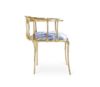 Nº 11 Azulejo Print Polished Brass Heritage Chair