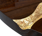 Empire Round Luxury Brass Inlay Dining Table