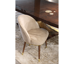 Imperfectio Hammered Brass Textured Velvet Dining Chair