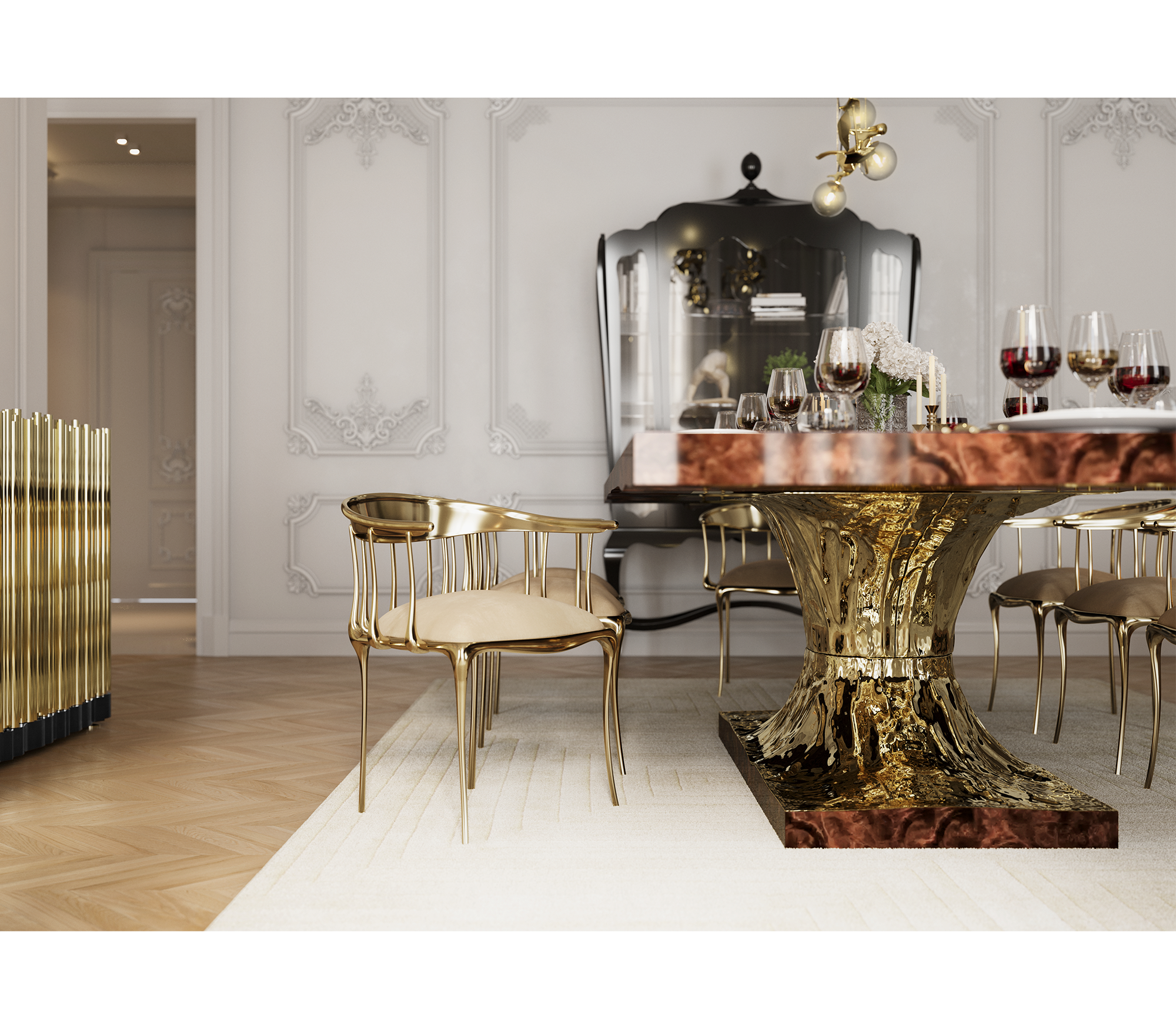 Metamorphosis Sculptural Walnut Root Dining Table