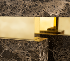 Empire Consoles Hammered Gilded Brass Entryways Cabinet Table