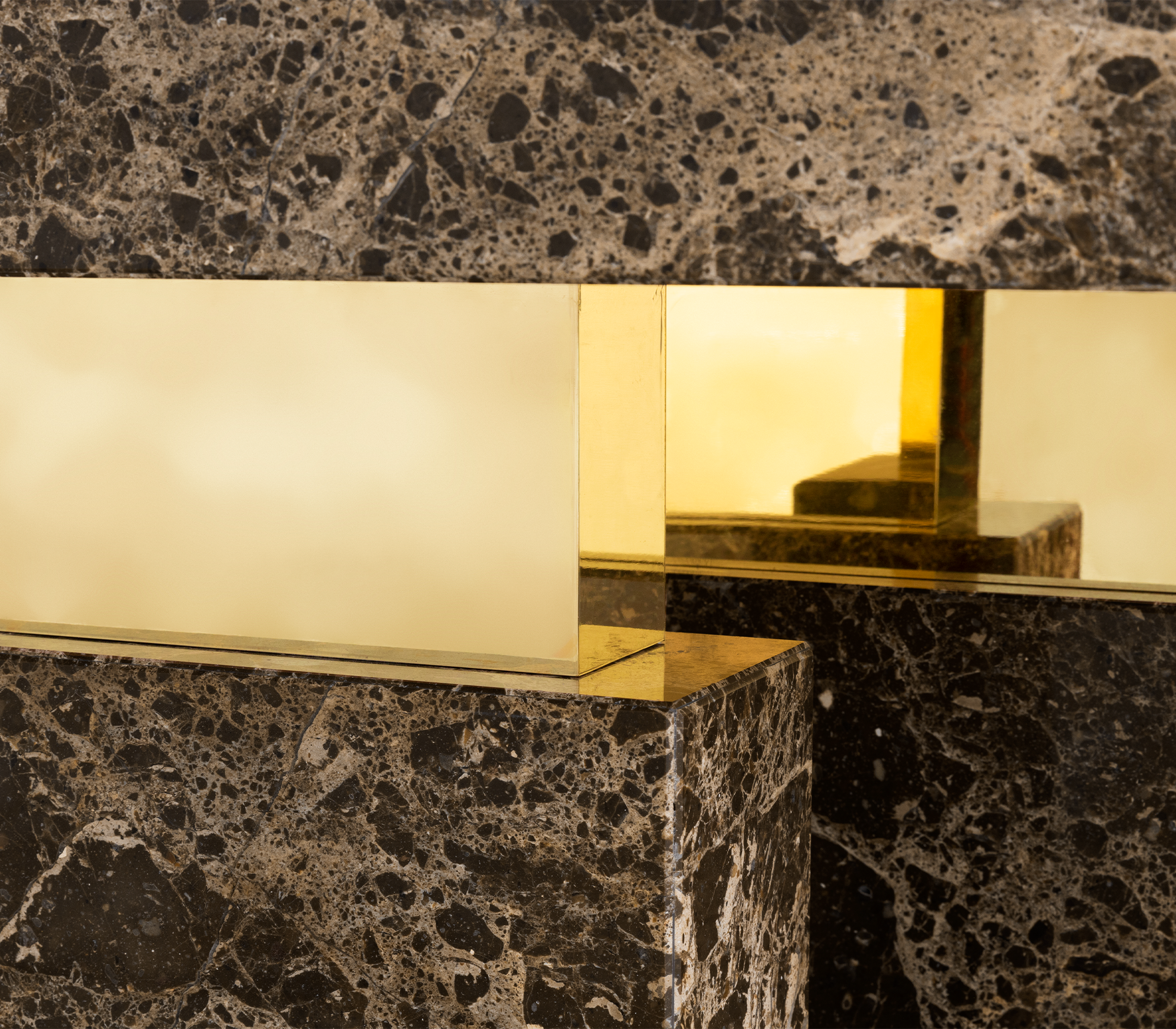 Empire Consoles Hammered Gilded Brass Entryways Cabinet Table