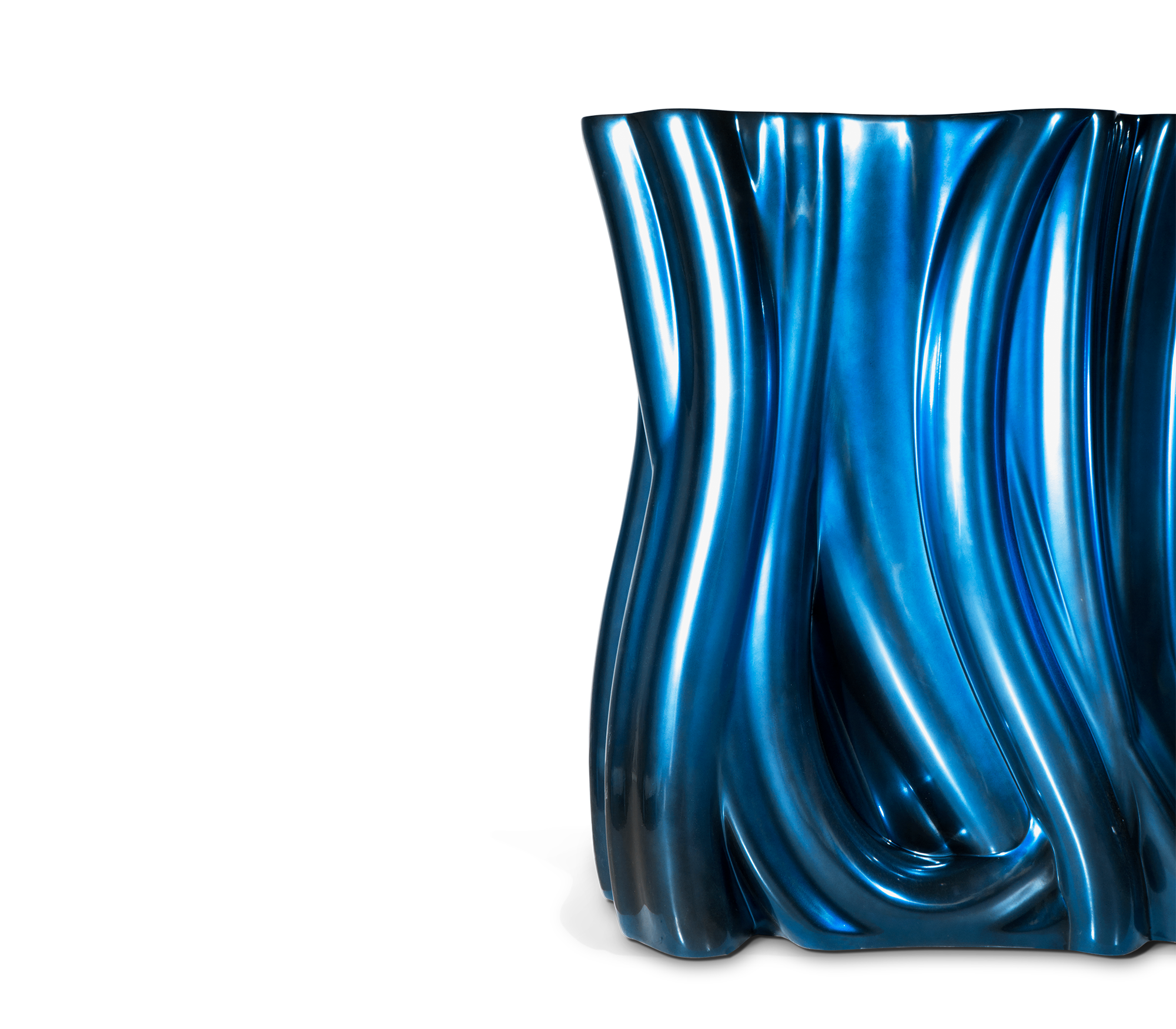 Monochrome Consoles Fluid Sculptural Resin Entryways Cabinet Table