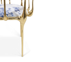 Nº 11 Azulejo Print Polished Brass Heritage Chair