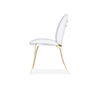 Soleil Curved Brass Modern Luxury Dining Chair