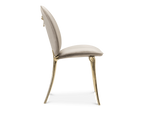 Soleil Curved Brass Modern Luxury Dining Chair