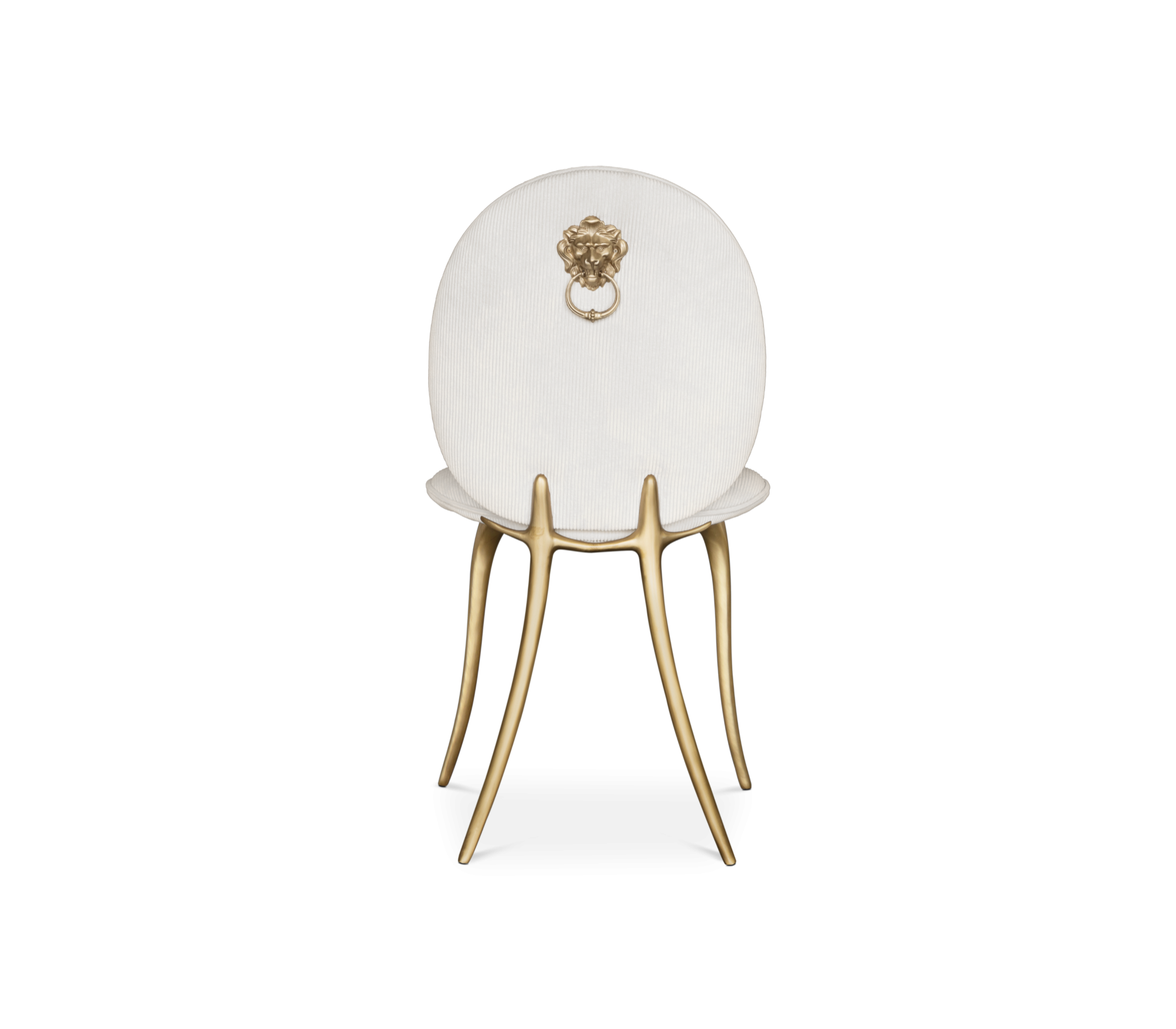Soleil Curved Brass Modern Luxury Dining Chair