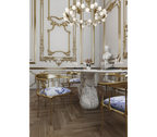 Nº 11 Azulejo Print Polished Brass Heritage Chair