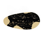 Ophelia Oval Carrara Marble & Gold Dining Table