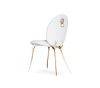 Soleil Curved Brass Modern Luxury Dining Chair
