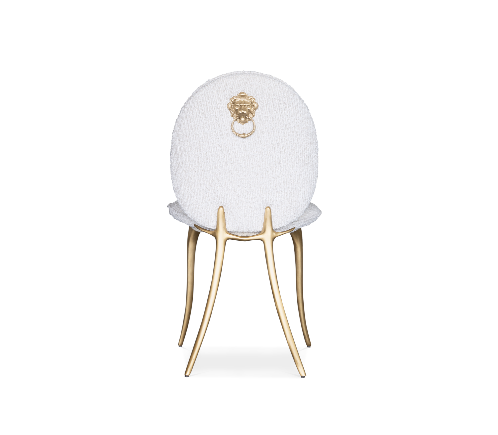 Soleil Curved Brass Modern Luxury Dining Chair