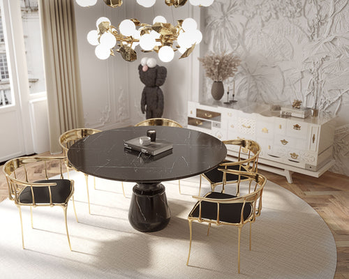Nº11  Surrealist Polished Gold Cast Brass Dining Chair