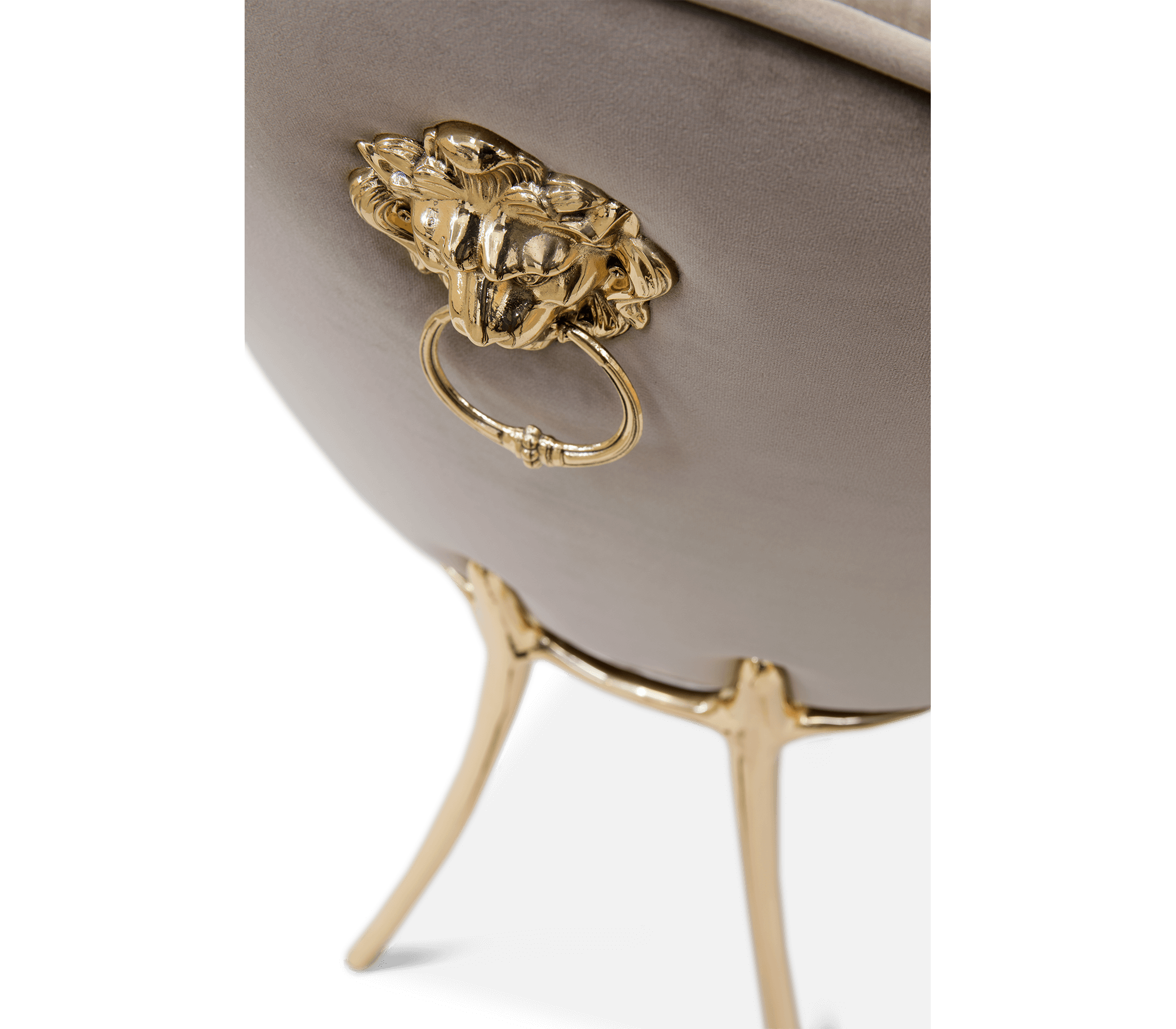 Soleil Curved Brass Modern Luxury Dining Chair