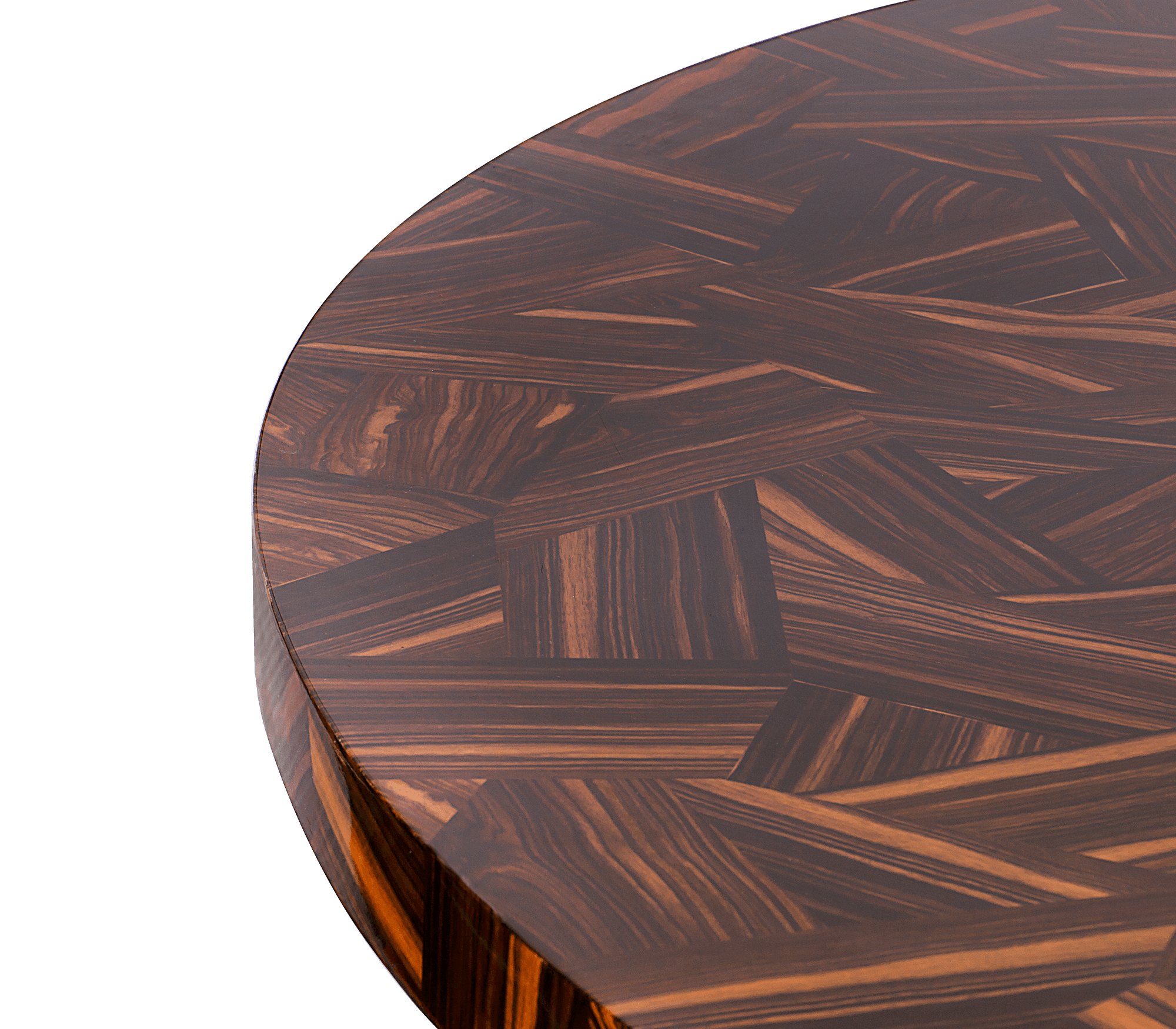Patch Marquetry Round Dining Table