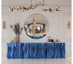 Monochrome Consoles Fluid Sculptural Resin Entryways Cabinet Table