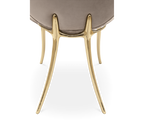 Soleil Curved Brass Modern Luxury Dining Chair