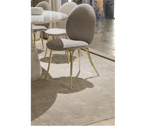 Soleil Curved Brass Modern Luxury Dining Chair