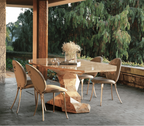Soleil Curved Brass Modern Luxury Dining Chair