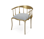 Nº 11 Satin Matte Gold Surrealist Dining Chair