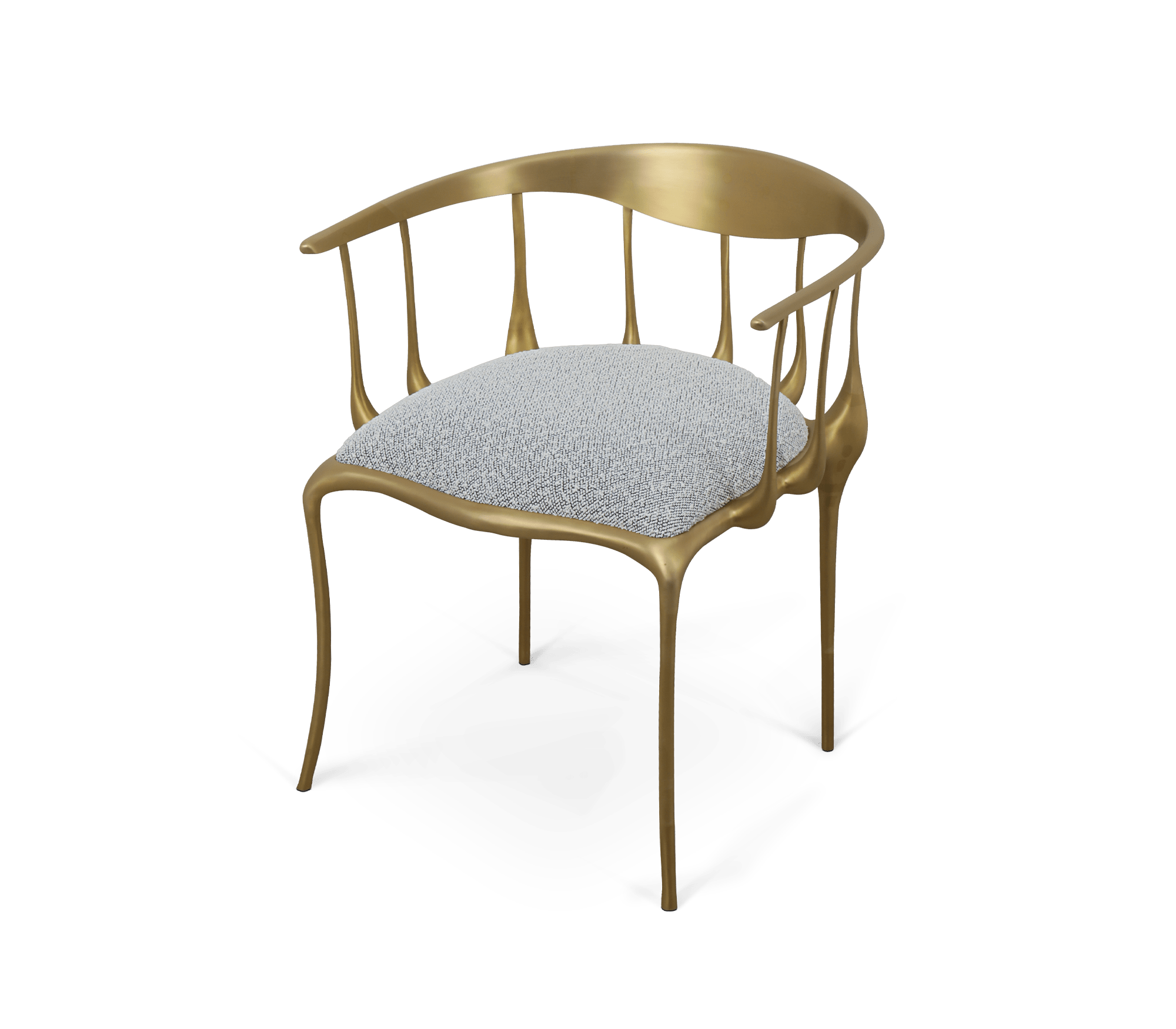 Nº 11 Satin Matte Gold Surrealist Dining Chair
