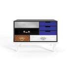 Soho Eclectic Mixed Material Luxury Bedside Table