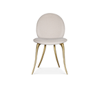 Soleil Curved Brass Modern Luxury Dining Chair
