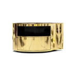 Wave Organic Curved Polished Metal Modern Luxury Nightstand