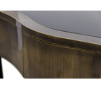 Sinuous Consoles Patina Brass Wave Entryways Cabinet Table