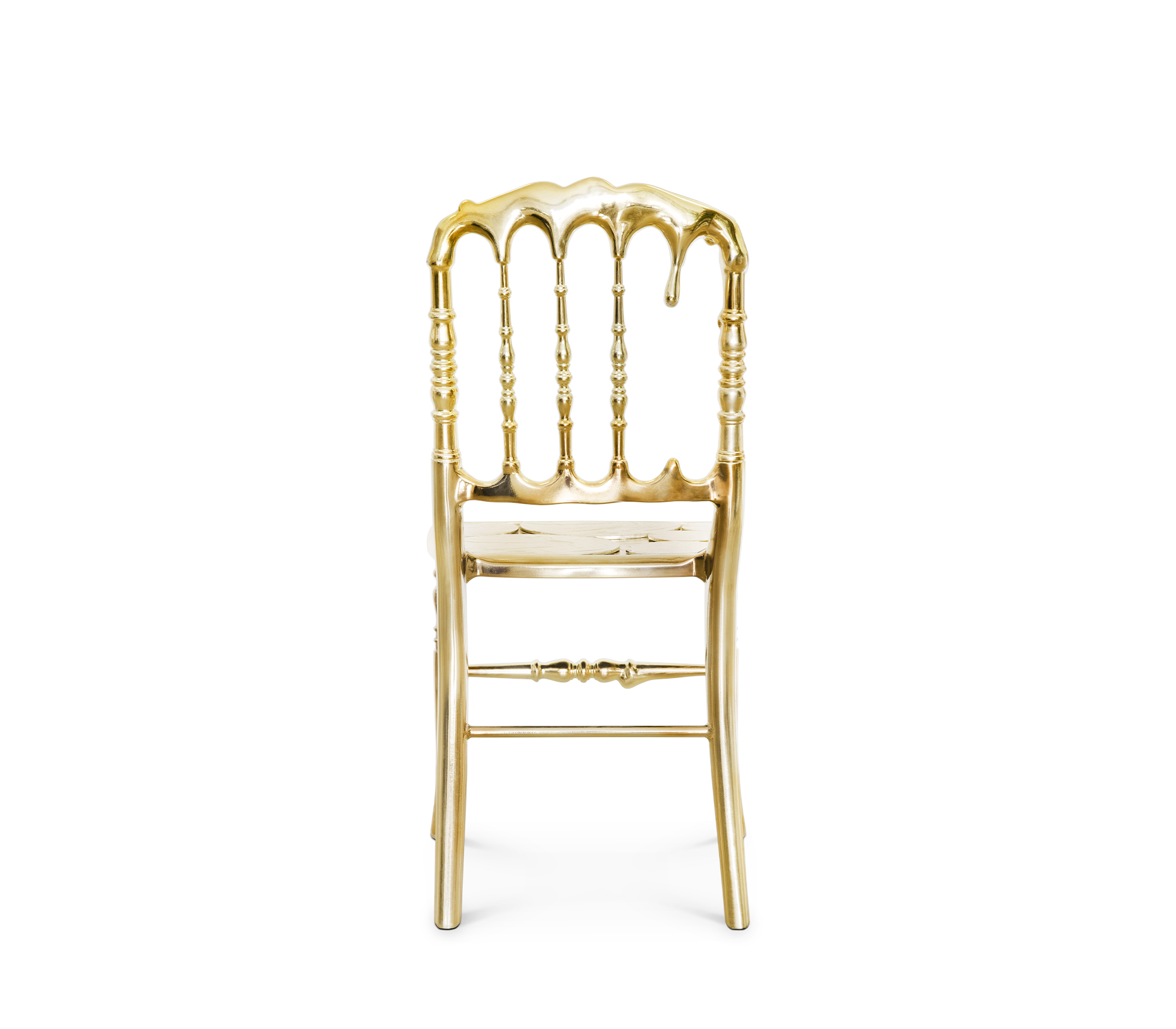 Emporium Gold Surrealist Cast Aluminium Sculpture Dining Chair
