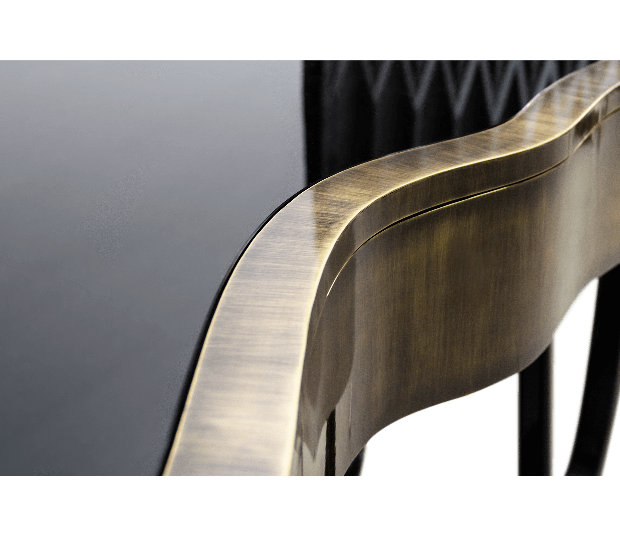 Sinuous Consoles Patina Brass Wave Entryways Cabinet Table