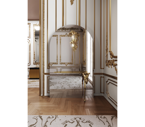 Lumiere Consoles Victorian Cast Brass Mirror Entryways Cabinet Table