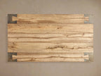 Telluride Rectangle Coffee Table with Solid Oak Veneers & Steel Cocktail Table Living Room Center Tea Table