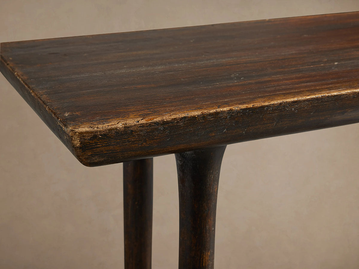 Console d'entrée Yasu en bois de pin, style rustique fermier pour couloir et entrée