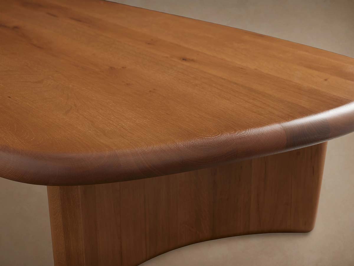 Akiro Couchtisch mit massiver Eiche Sofa Wohnzimmertisch im Mid-Century Stil