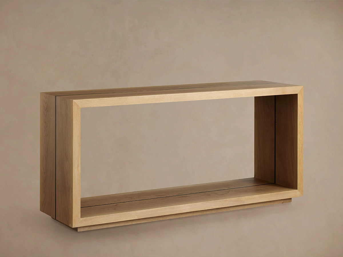 Mihaela Wood Entryway Console Table Oak Hallway Entrance Table in Vin Alb Elegant Style