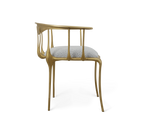 Nº 11 Satin Matte Gold Surrealist Dining Chair