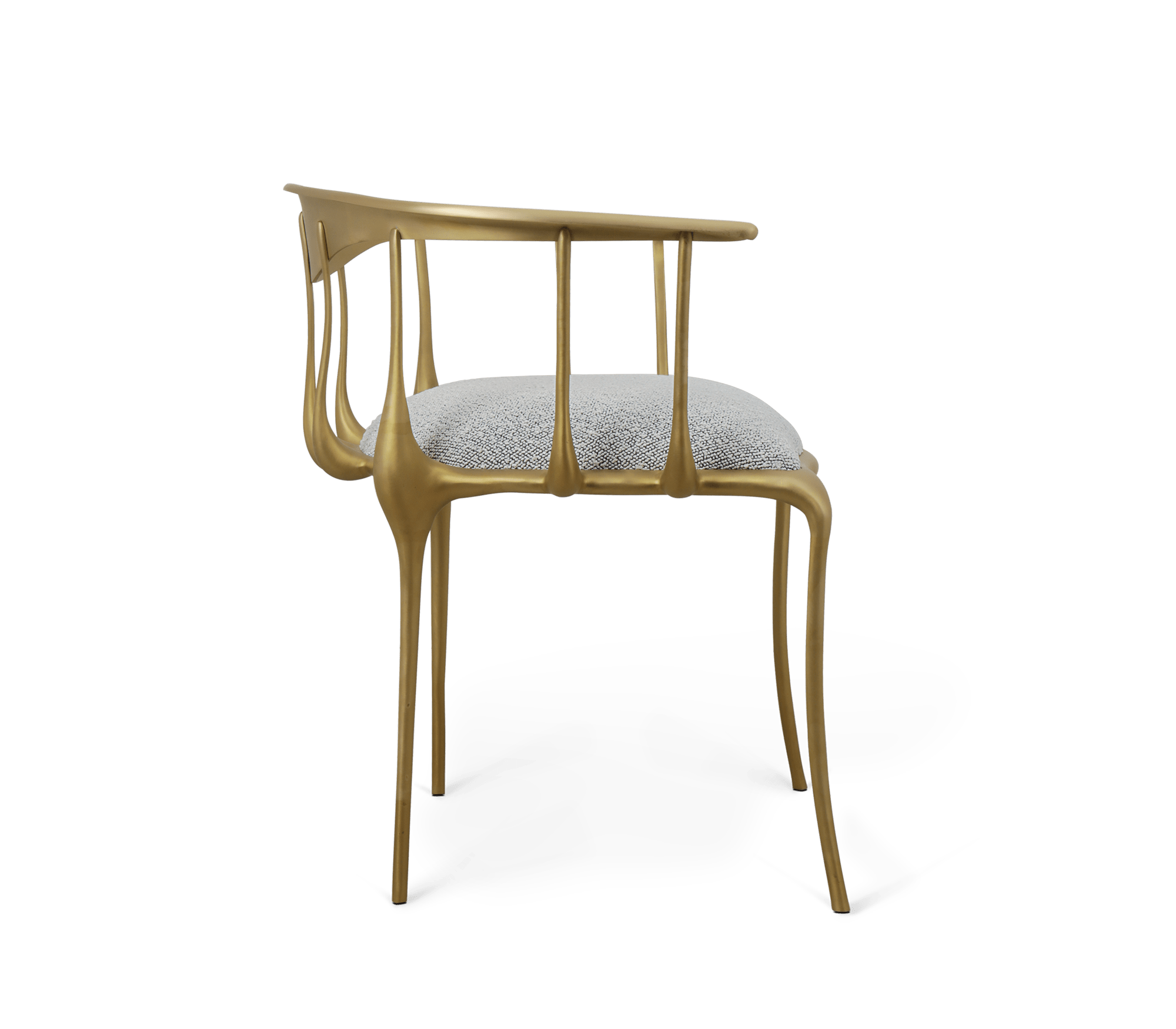 Nº 11 Satin Matte Gold Surrealist Dining Chair