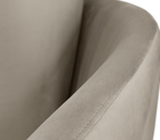 Odette Curved Velvet Polished Brass Luxury King Bed