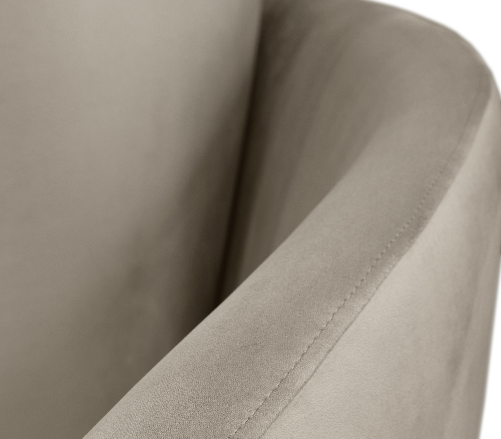 Odette Curved Velvet Polished Brass Luxury King Bed