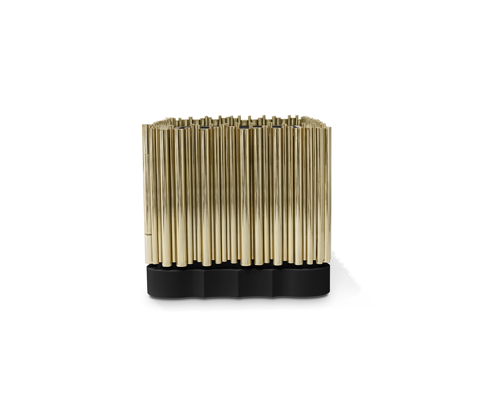 Symphony Tubular Gold Plated Modern Luxury Nightstand