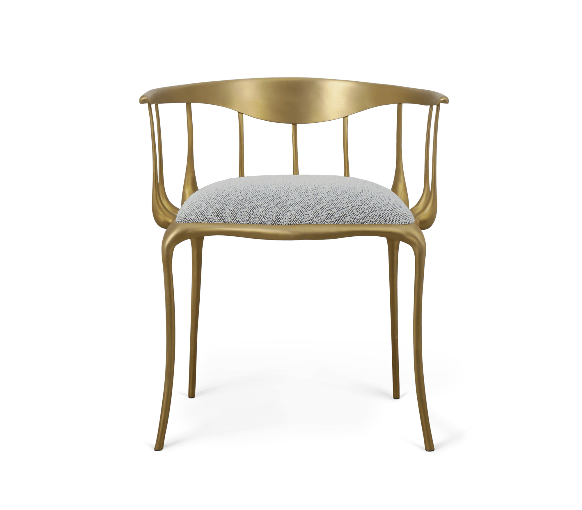 Nº 11 Satin Matte Gold Surrealist Dining Chair