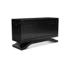 Metropolitan Luxury Mirrored Sideboard – Modern Black Buffet Cabinet with Storage