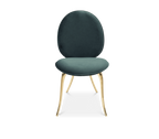Soleil Curved Brass Modern Luxury Dining Chair