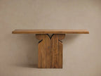 Dumai Reclaimed Teak Wood Console Entrance Table Country Style Hallway Table