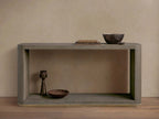 Harrow Oak Wood Entryway Console Table with Faux Shagreen Finish Entrance Table