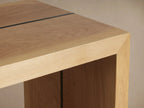 Mihaela Wood Entryway Console Table Oak Hallway Entrance Table in Vin Alb Elegant Style